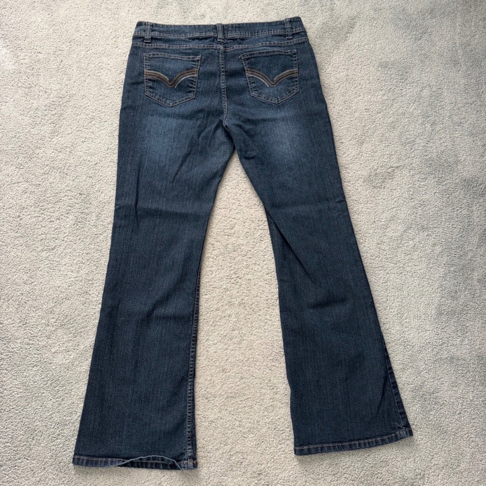Y2K No Boundaries Dark Wash Low Rise Jeans, Size 17
